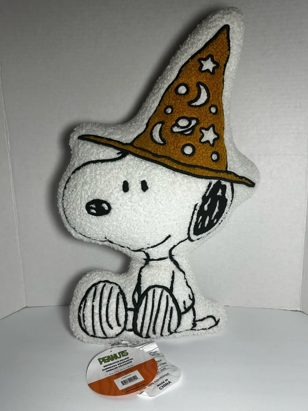 Peanuts Snoopy Sherpa Pillow Halloween Wizard Witch NWT